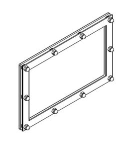 Inspection glass with frame 266x166 chain conveyor SR100 M&M